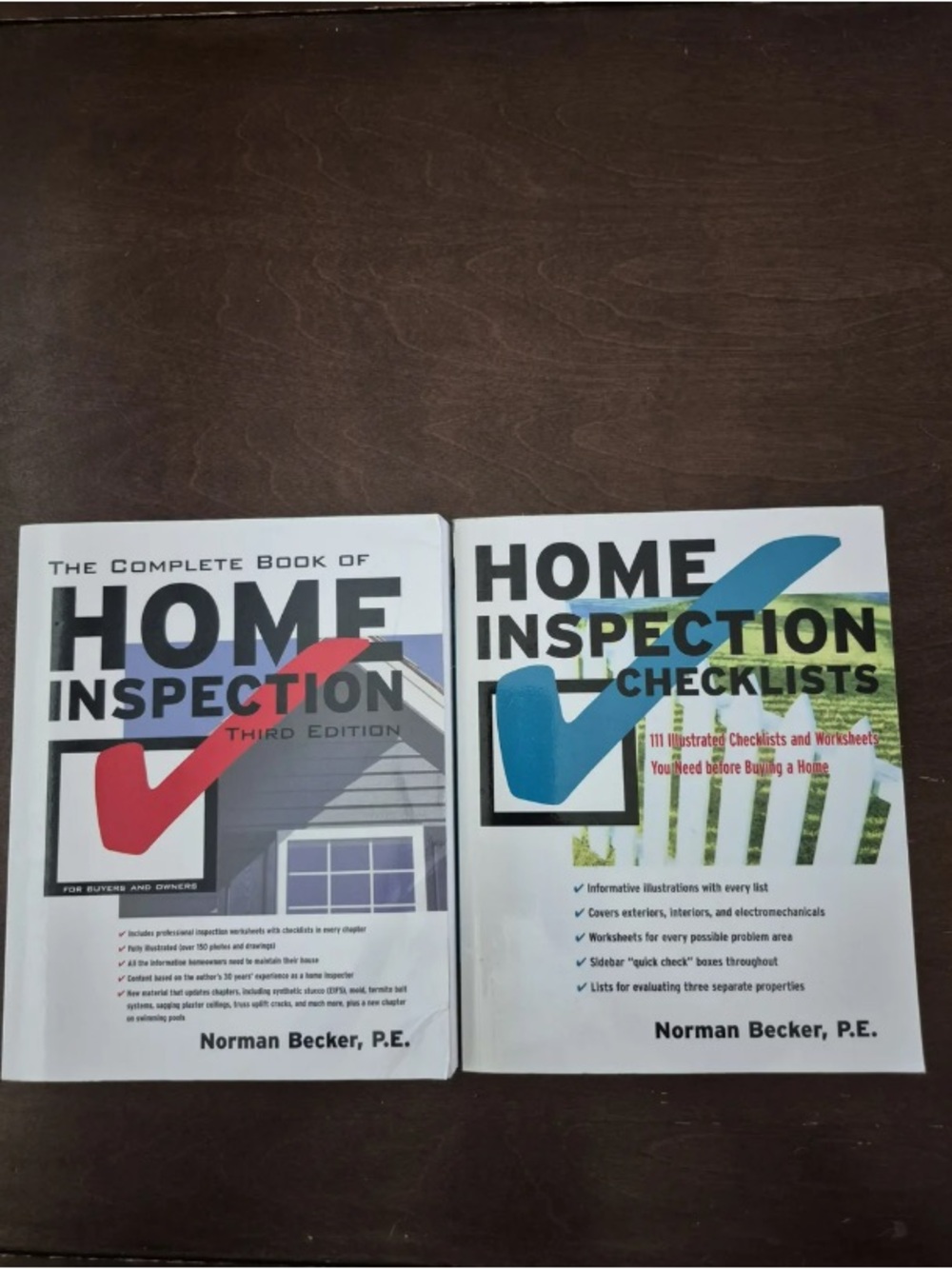 Norman Becker Home Inspection Checklists - Blue & Red Cover Set